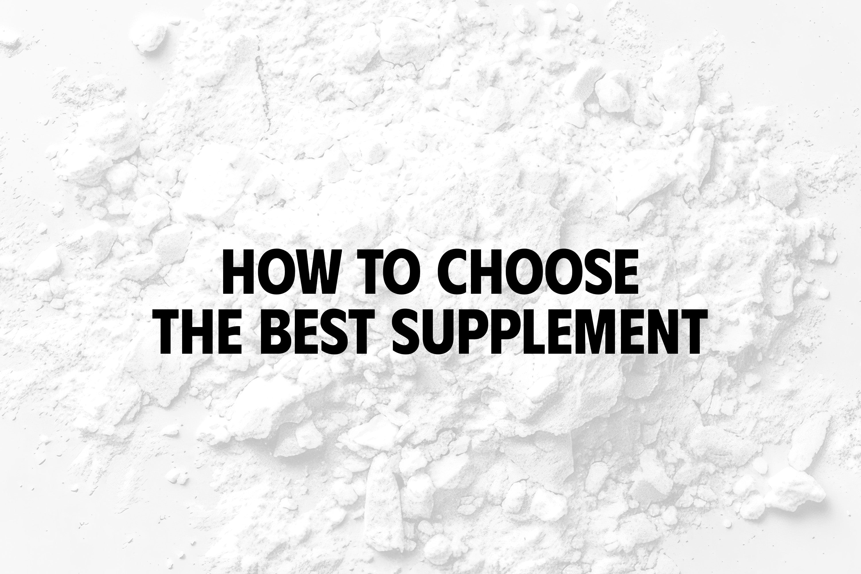 How to Choose the Best Supplement: Certification-Based Guide